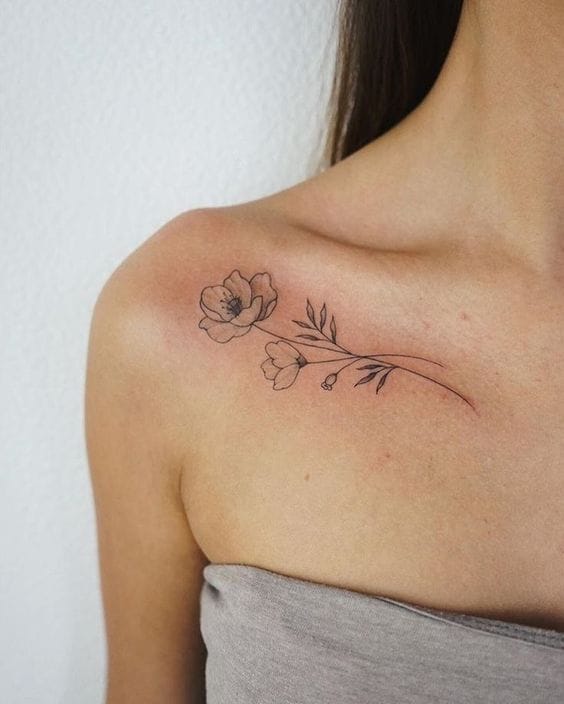 Meanings of Small Tattoo Ideas and Where to Get Them 9 Small clavicle tattoos