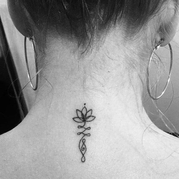 Meanings of Small Tattoo Ideas and Where to Get Them 8 small minimalist neck tattoo