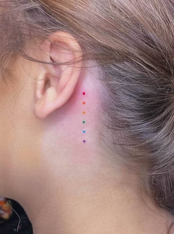 Meanings of Small Tattoo Ideas and Where to Get Them 24 Rainbow dots Tattoo