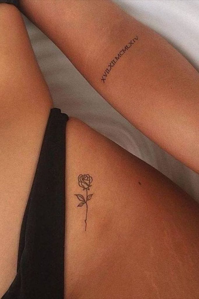 Meanings of Small Tattoo Ideas and Where to Get Them 4 small rose tattoo on his shoulder