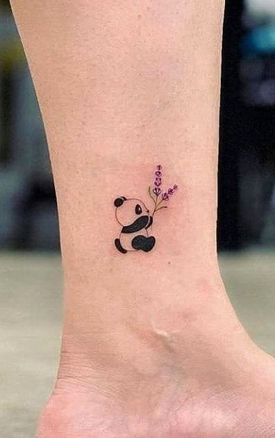Meanings of Small Tattoo Ideas and Where to Get Them 15 small teddy bear a flower on the leg