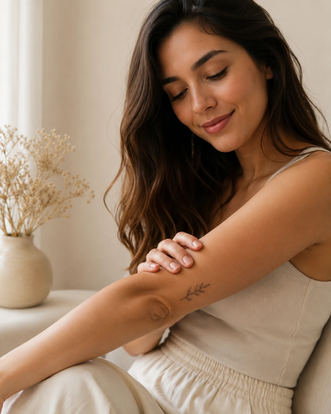 Small outer forearm tattoo on a calm beginner-friendly placement